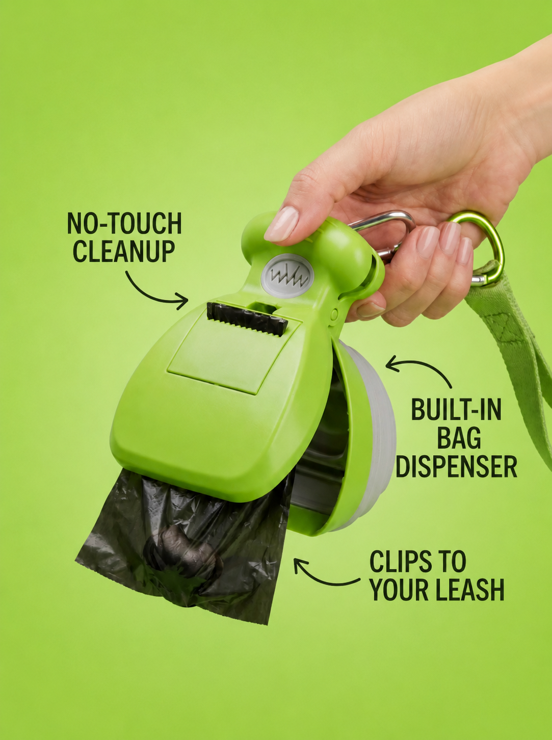 RoyalPets CleanPaw™ Portable Pooper Scooper — Blue Large size with bag dispenser