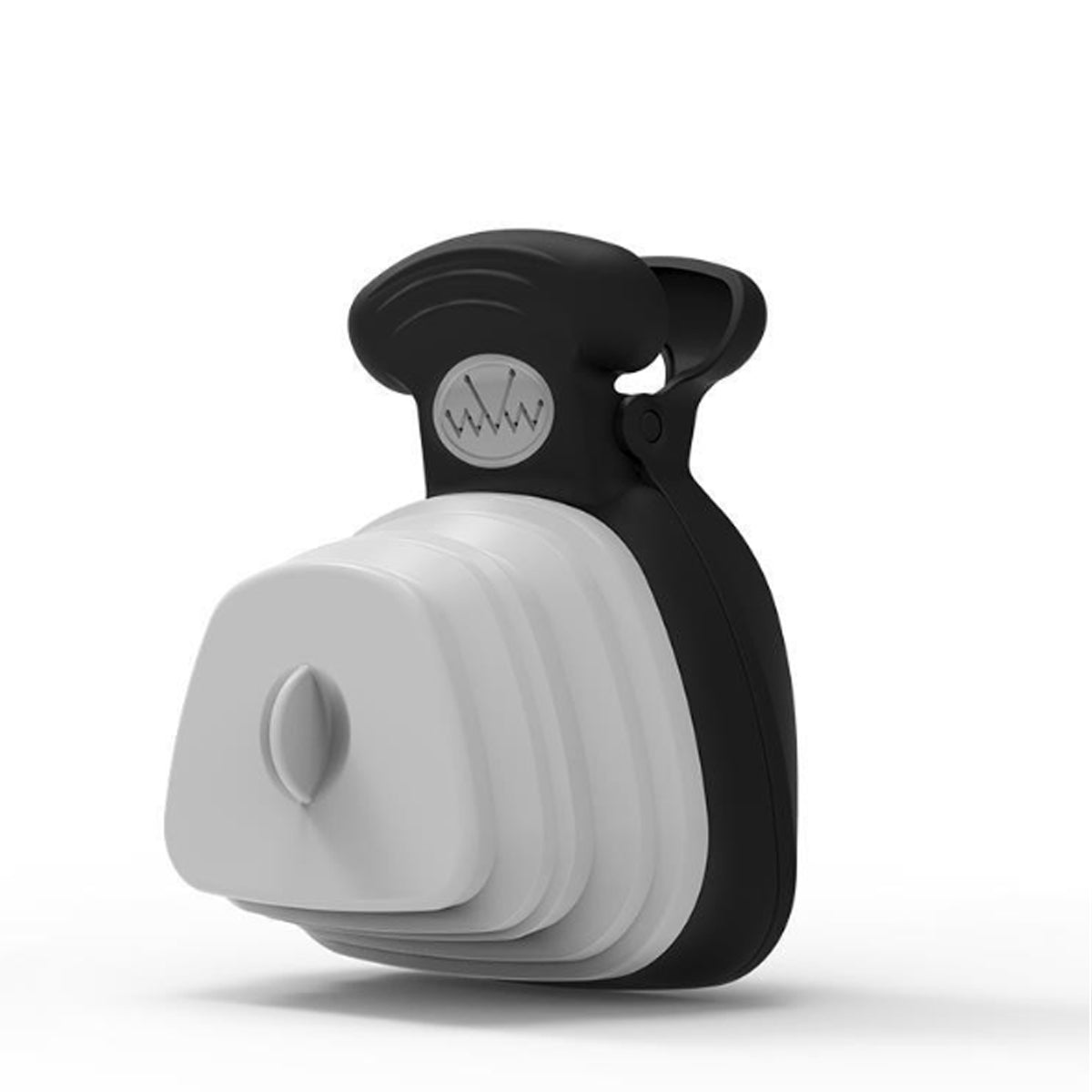 CleanPaw™ carabiner clip attaches to dog leash or bag strap